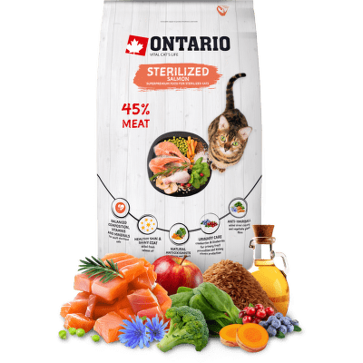 Ontario Cat Sterilised Salmon 6,5 kg