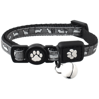 Obojok Active Cat Reflective XS čierny 1x19-31 cm