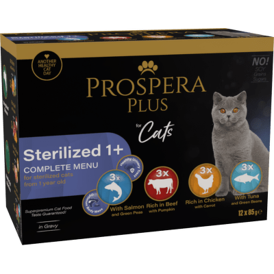 Kapsičky Prospera Plus Cat Sterilised 1+ Multipack 12x85g