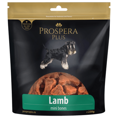 Pochoutka Prospera Plus mini kosti z jehněčího masa 230g