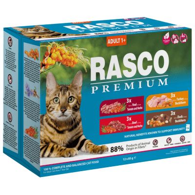 Kapsičky Rasco Premium Cat Adult Multipack 12x85g