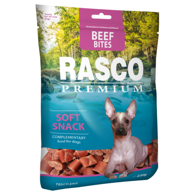 Pochoutka Rasco Premium kousky z hovězího masa 230g