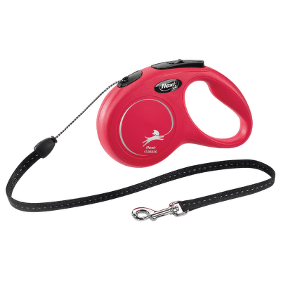 Voditko Flexi Classic New lanko S 5m cervene