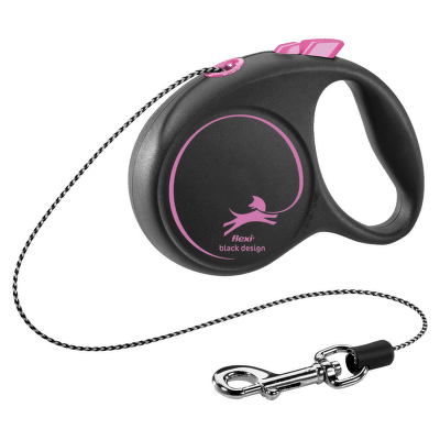 Vodítko Flexi Black Design lanko XS 3m růžové