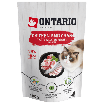 Kapsička Ontario Chicken and Crab in Broth 80g