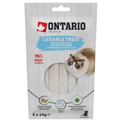 Ontario pochoutka lízací extra tuňák a losos 5x14g