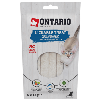 Ontario pochoutka lízací extra tuňák a treska 5x14g