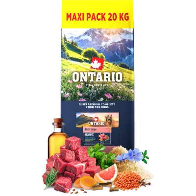 Ontario Adult Large Beef & Brown Rice 20kg