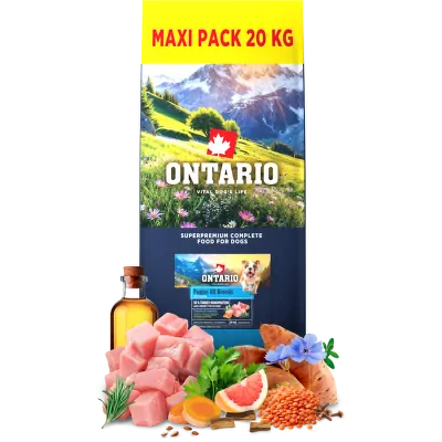 Ontario Puppy&Junior All Breeds Monoprotein Turkey & Sweet Potatoes 20kg