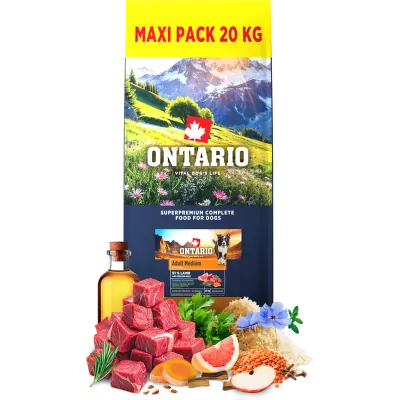Ontario Adult Medium Lamb & Brown Rice 20kg
