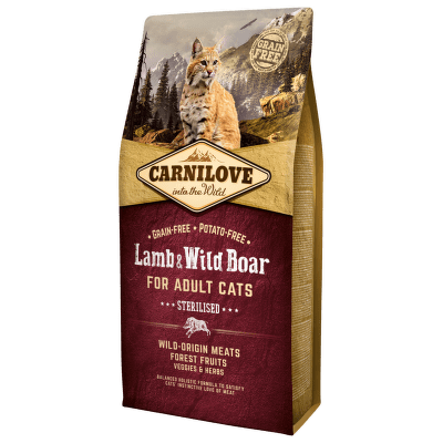 Carnilove Lamb and Wild Boar Adult Cats Sterilised 6kg