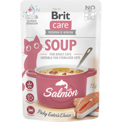 Polévka Brit Care Cat s lososem 75 g