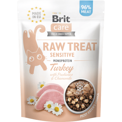 Pamlsek Brit RAW Cat Sensitive krůta 40 g