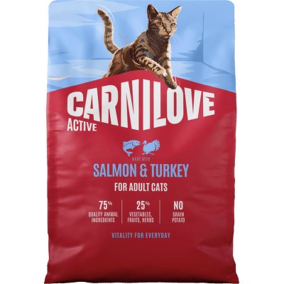 Granule CARNILOVE Active pro dospělé kočky losos a krůta 2 kg