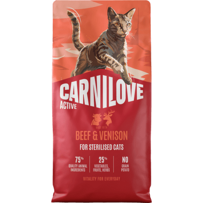 Granule CARNILOVE Active pro sterilizované kočky hovězí a zvěřina 6 kg