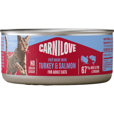 Konzerva CARNILOVE Paté pro dospělé kočky krůta a losos 100 g