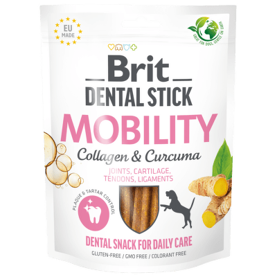 Pochoutka Brit Dental stick klouby kurkuma a kolagen 7ks