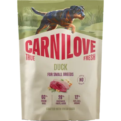 Granule CARNILOVE True Fresh pro malé psy kachna 1,5 kg