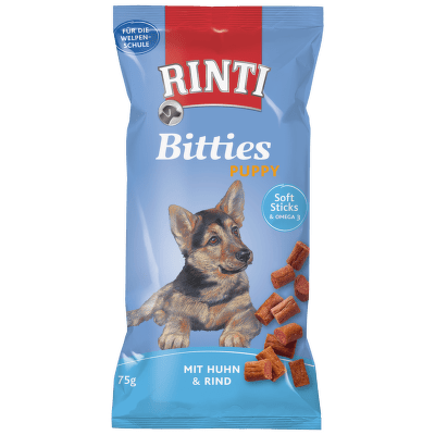 Pochoutka Rinti Extra Bitties Puppy kuře+hovězí 75g