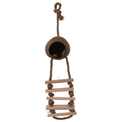 Epic Pet búdka kokosová s dreveným rebríkom na lane 45cm