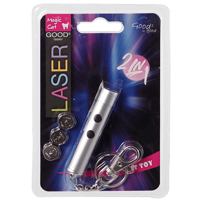 Laserové ukazovátko Magic Cat s baterkou 2v1