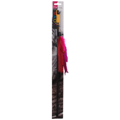 Hračka MAGIC CAT prut s peřím 45cm
