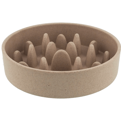 Miska proti hltání Dog Fantasy EcoStyle béžová 14cm 400ml