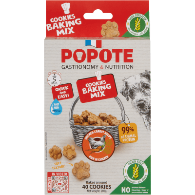 Velikonoční pečící směs na sušenky pro psy Popote kuře+mrkev 200g
