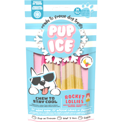 Chladící pochoutka Pup Ice zmrzlina pro psy jahoda, banán 2ks 90g