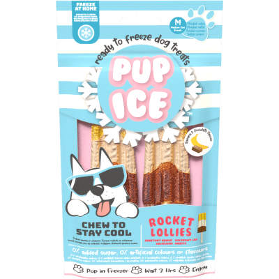 Chladící pochoutka Pup Ice zmrzlina pro psy banán, karob 2ks 90g