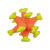 Ūdens rotaļlieta suņiem – AquaToy sea urchin, fabric, 24 cm