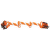 Uzel DOG FANTASY bavlněný oranžovo-bílý 4 knoty 60 cm