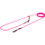 Vodítko Tamer Easylong lanové slim 2,5 m neon růžové