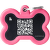 Psia známka My Family kosť ružová hliníková s QR kódom