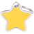Psia známka My Family malá žltá hviezda s gravírovaním