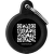 Psia známka My Family okrúhla čierna hliníková s QR kódom