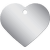 Medaljons – Heart Large, Chrome
