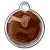 Znamka Metal Mocha Bone kovova 3,1cm