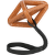 Rotaļlieta suņiem – TRIXIE CityStyle rhombus on a rope, bungee, TPR, 18 cm/38 cm