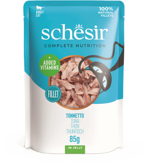 Konservi kaķiem – Schesir Complete Nutrition Tuna in Jelly, 85 g