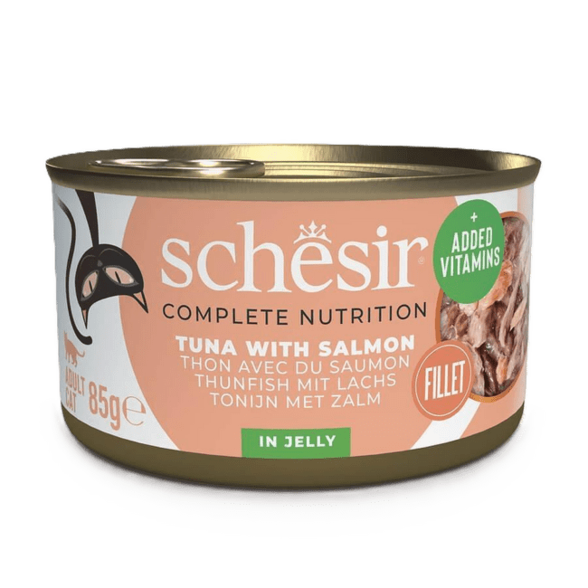 Консервы для кошек – Schesir Complete Nutrition Tuna with Salmon in Jelly, 85 г