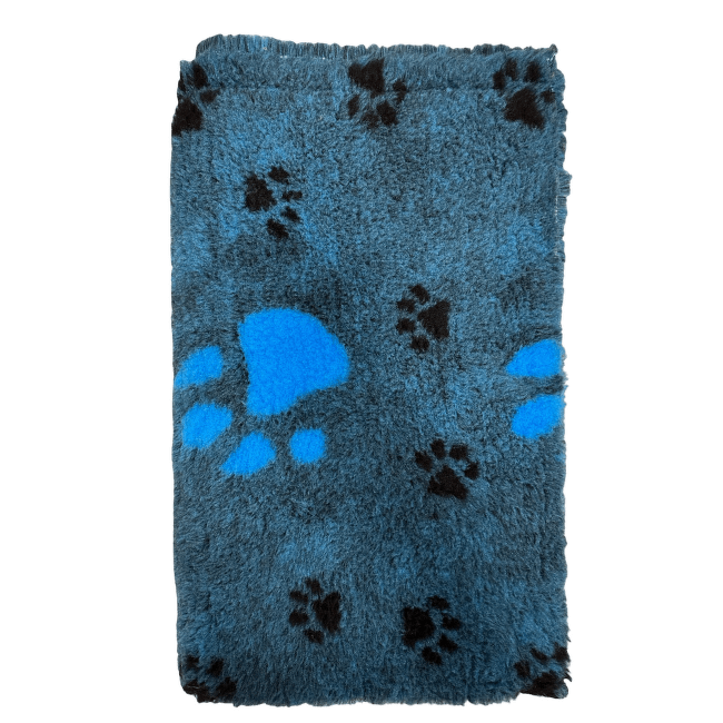 Guļvieta suņiem – Vet Bed, Blauw Grote Voetprint Turquoise, 150 x 100 cm