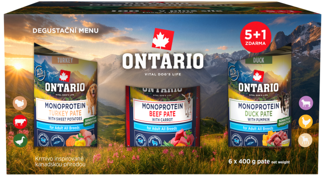 Degustační balíček konzerv Ontario Pate 5+1 zdarma (6×400 g)
