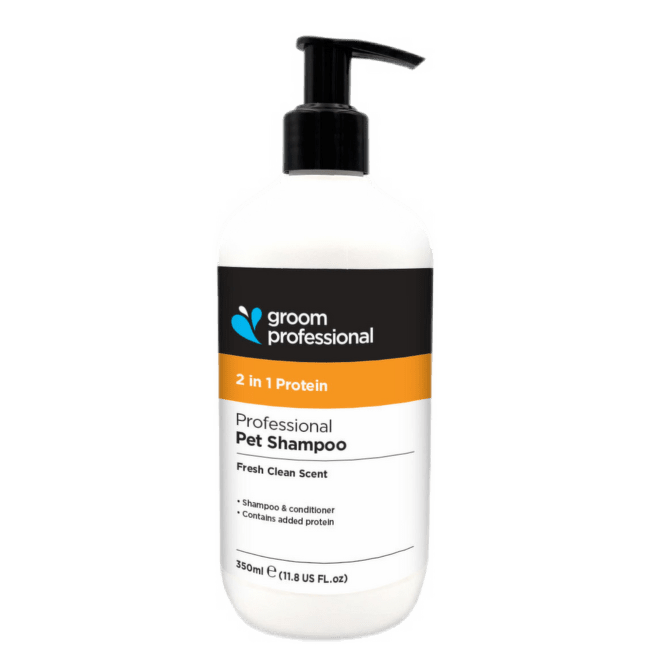 Šampūns suņiem – Groom Professional, 2 In 1 Protein Shampoo, 350 ml