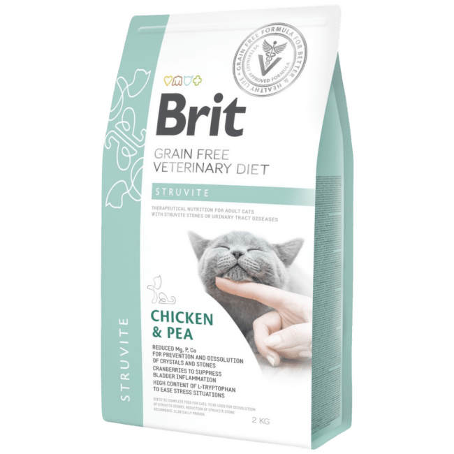 Veterinārā barība kaķiem – Brit Veterinary Diet, Cat Struvite, 2 kg