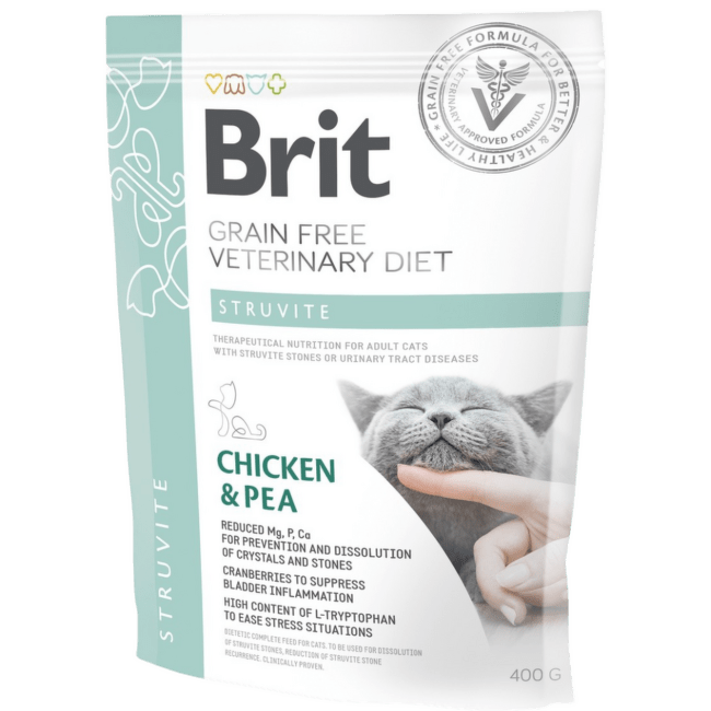 Veterinārā barība kaķiem – Brit Veterinary Diet, Cat Struvite, 0,4 kg