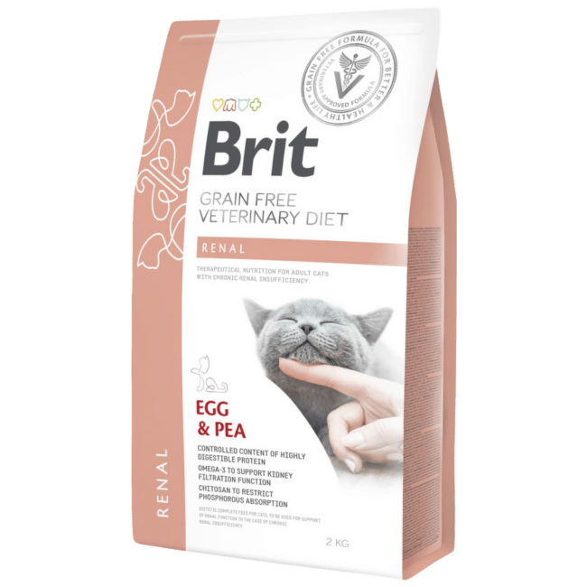 Veterinārā barība kaķiem – Brit Veterinary Diet, Cat Renal, 2 kg