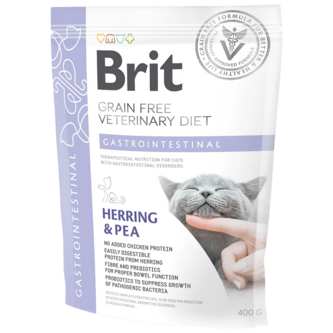 Veterinārā barība kaķiem – Brit Veterinary Diet, Cat Gastrointestinal, 0,4 kg