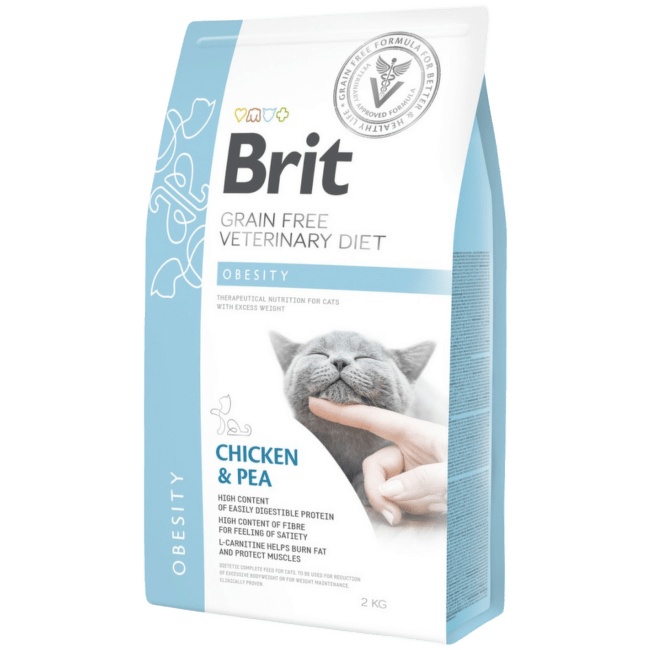 Veterinārā barība kaķiem – Brit Veterinary Diet, Cat Obesity, 2 kg