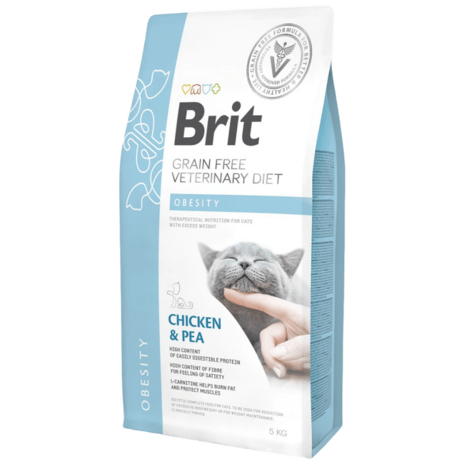 Veterinārā barība kaķiem – Brit Veterinary Diet, Cat Obesity, 5 kg